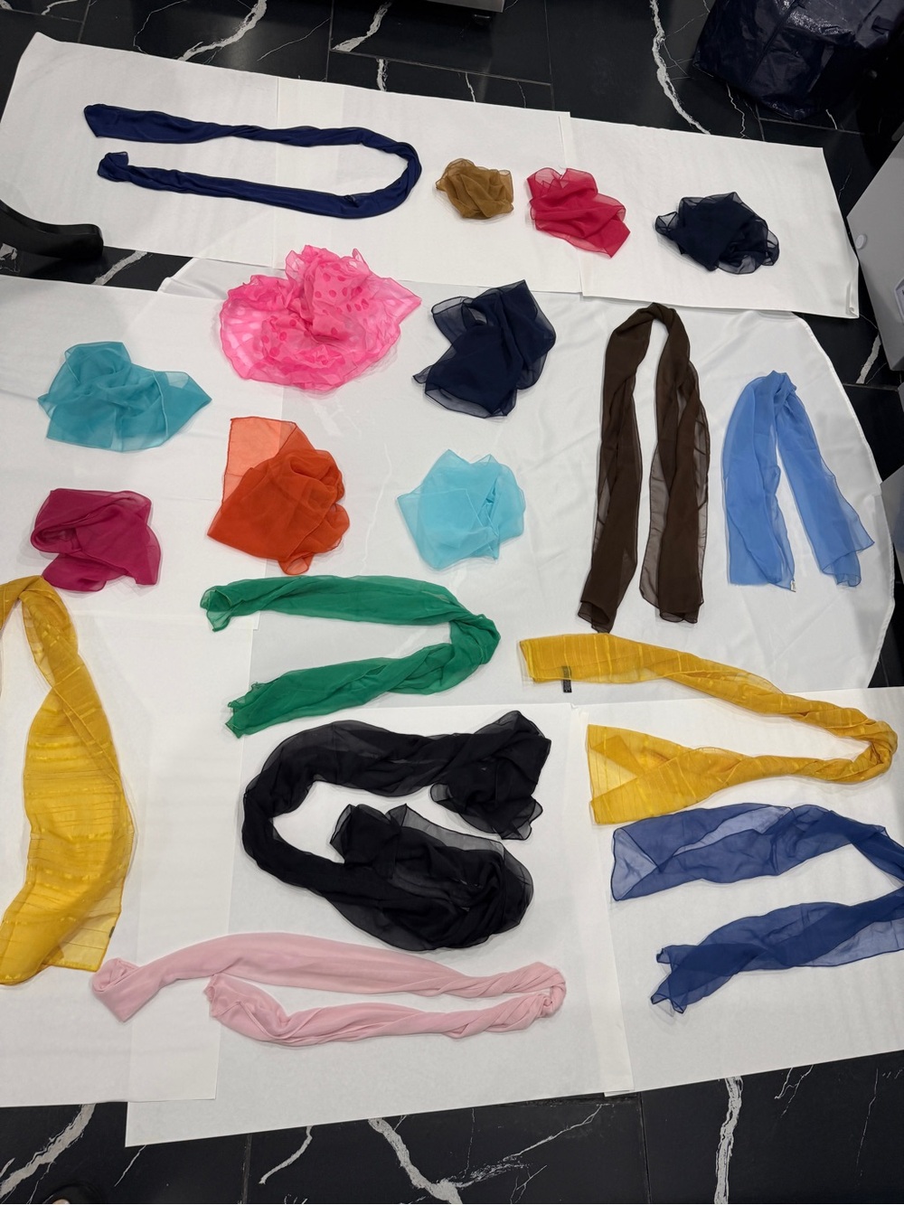 Lot of 18 Assorted Women's Chiffon Scarf - Multi-Color